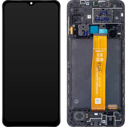 Display touchscreen Samsung Galaxy A12 Nacho A127, con cornice, nero, Service Pack GH82-26486A