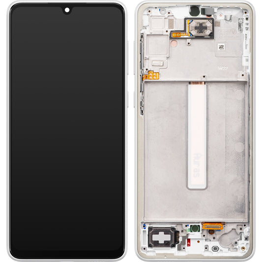 Display touchscreen Samsung Galaxy A33 5G A336, con cornice, bianco, Service Pack GH82-28143B