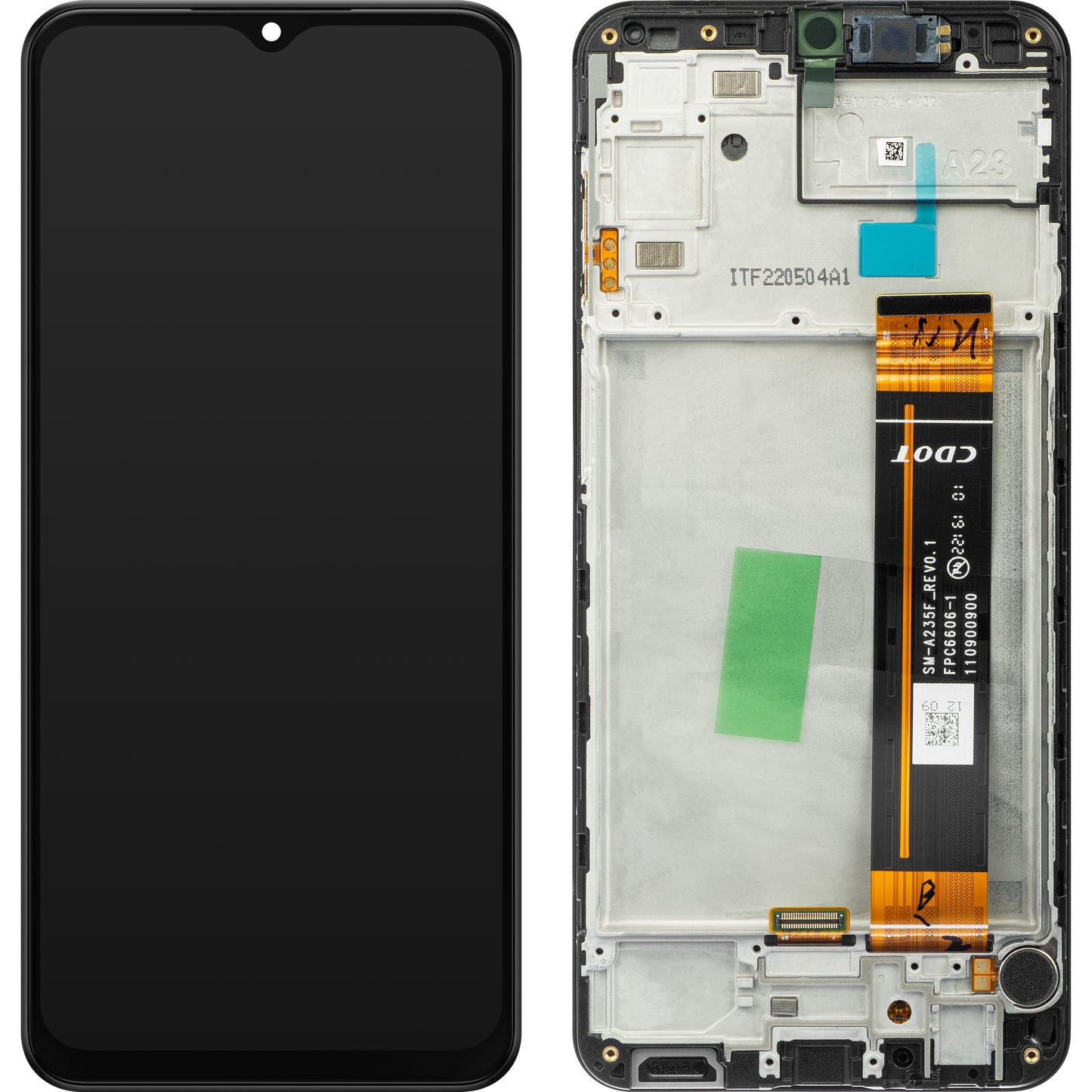 Display touchscreen Samsung Galaxy A23 A235, con cornice, nero, Service Pack GH82-28563A