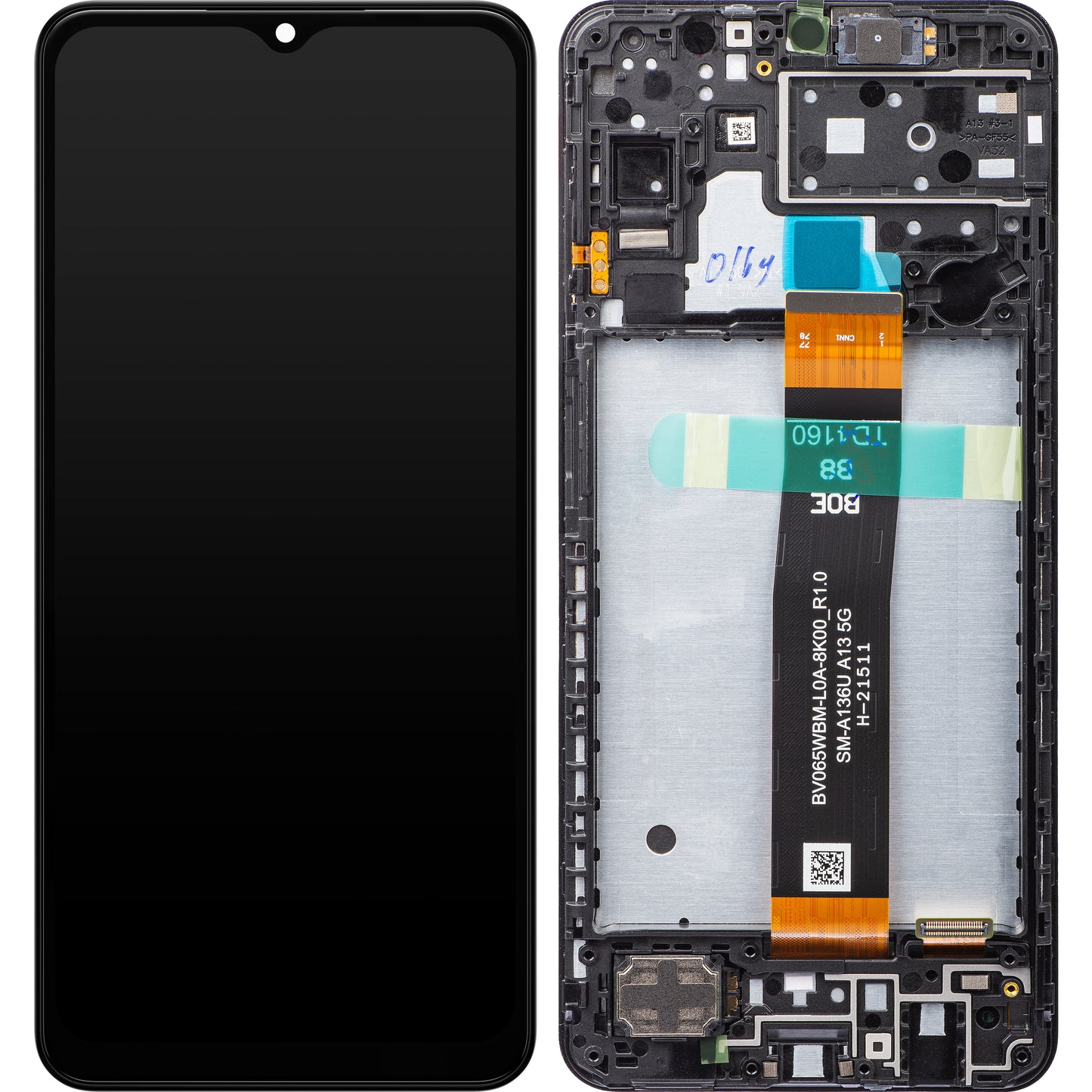 Display touchscreen Samsung Galaxy A13 5G A136, con cornice, nero, Service Pack GH82-29077A