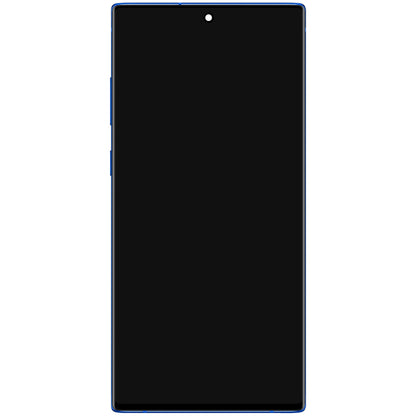 Display touchscreen Samsung Galaxy Note 10+ N975 con cornice, blu, Service Pack GH82-20838D