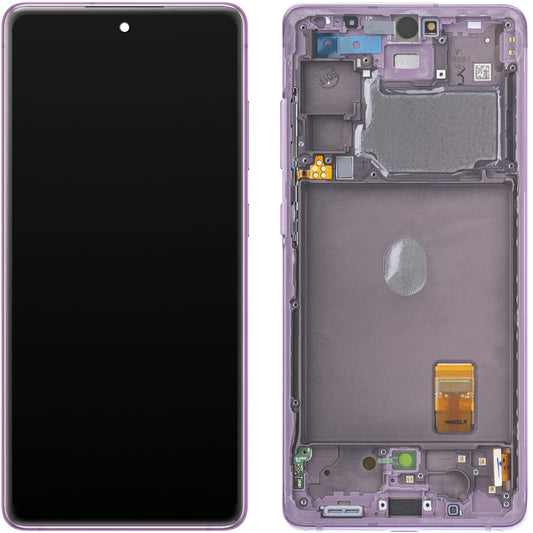 Display touchscreen Samsung Galaxy S20 FE 5G G781, con cornice, viola, Service Pack GH82-24214C