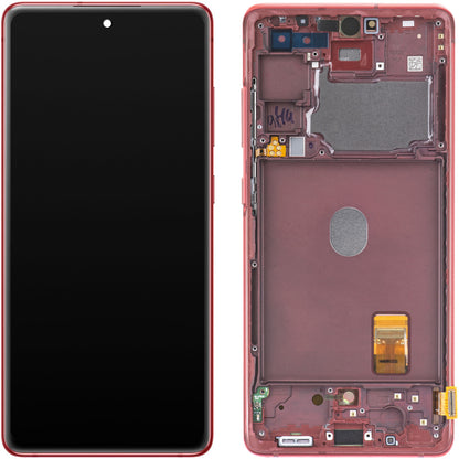 Display touchscreen Samsung Galaxy S20 FE 5G G781, con cornice, rosso, Service Pack GH82-24214E