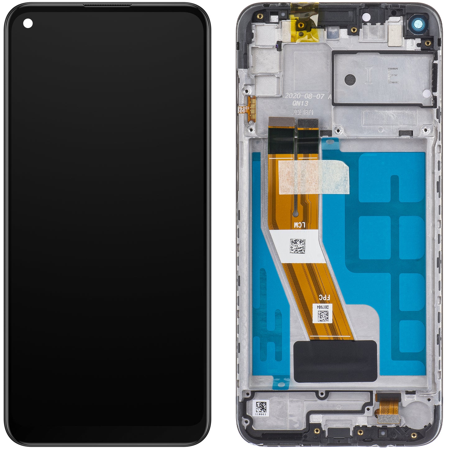 Display touchscreen Samsung Galaxy M11 M115, con cornice, nero, Service Pack GH81-18736A