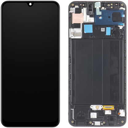 Display touchscreen Samsung Galaxy A50s A507, con cornice, nero, Service Pack GH82-2111193A