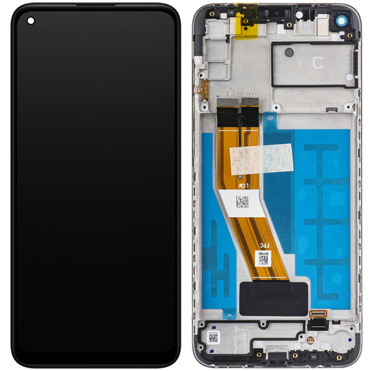 Display touchscreen Samsung Galaxy A11 A115, con cornice, nero, Service Pack GH81-18760A