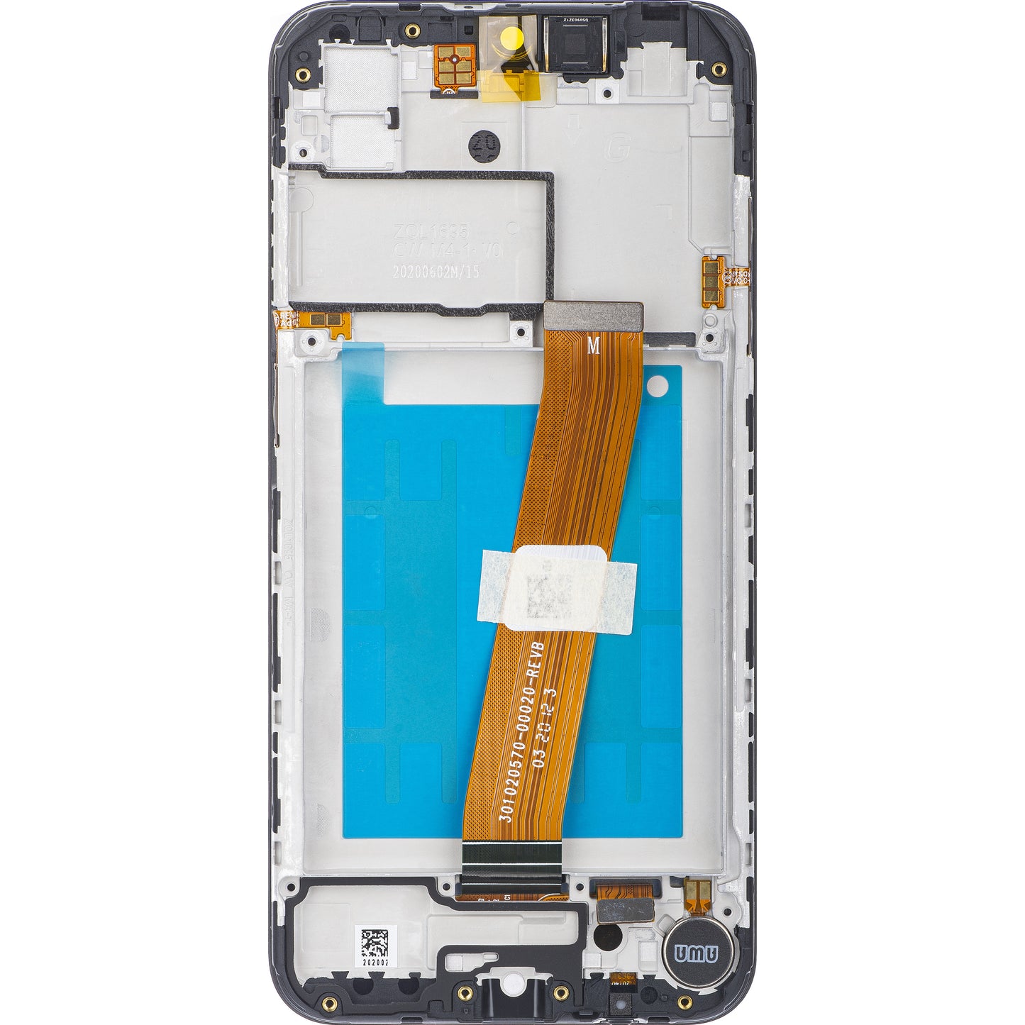 Display touchscreen Samsung Galaxy A01 A015, con cornice, versione non europea, nero, Service Pack GH81-18597A