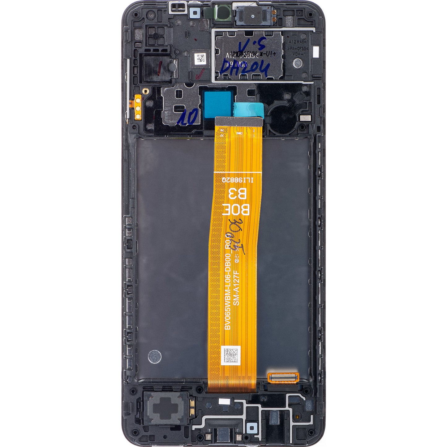 Display touchscreen Samsung Galaxy A12 Nacho A127, con cornice, nero, Service Pack GH82-26486A