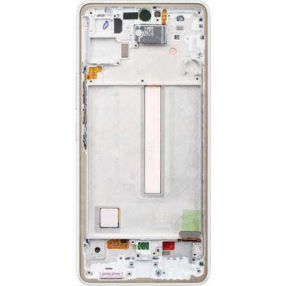 Display touchscreen Samsung Galaxy A53 5G A536, con cornice, bianco, Service Pack GH82-28024B