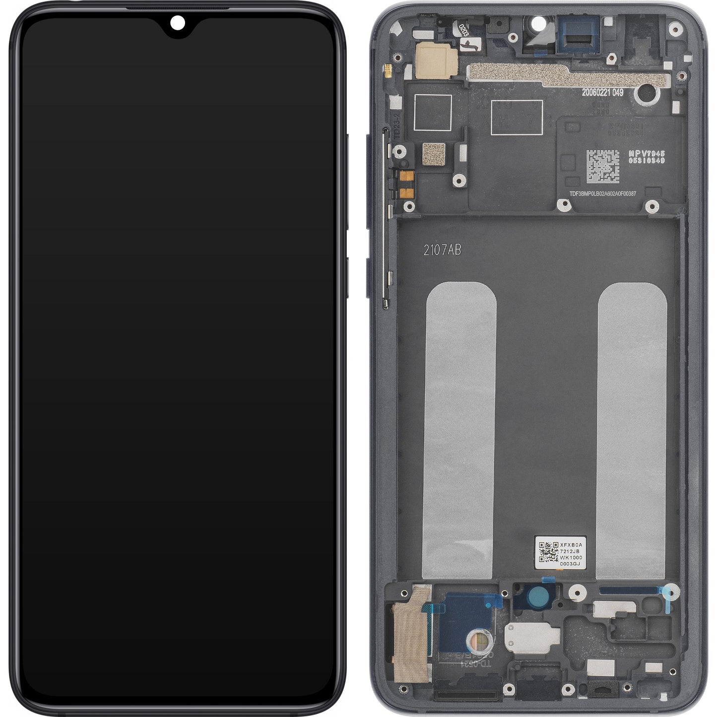 Display con Touchscreen Xiaomi Mi 9 Lite, con Cornice, Grigio, Service Pack 560610118033