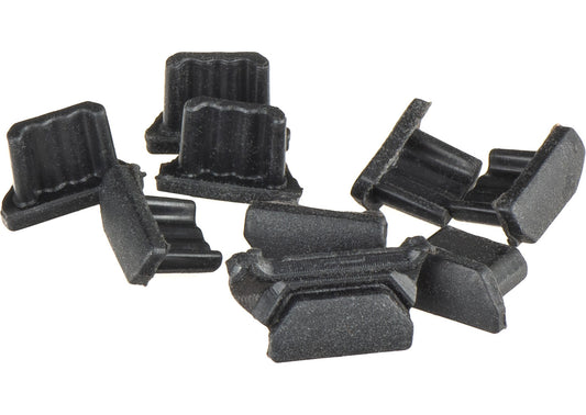 OEM Dust Plug for microUSB Port, Set of 10 pieces, Black