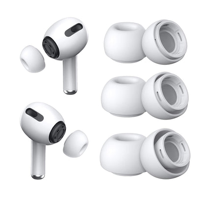 Tappi Techsuit ET1 per Apple AirPods Pro Series, Set 3 pezzi, Bianchi