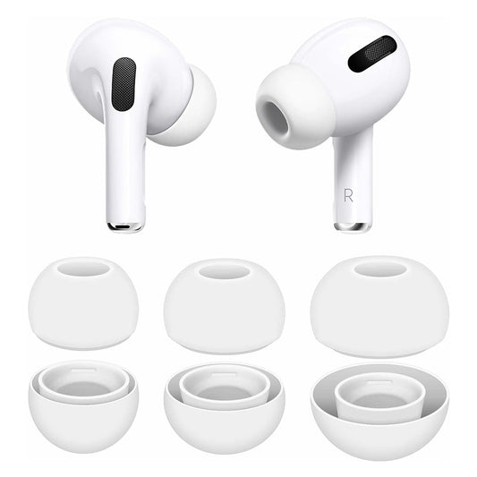 Tappi Techsuit ET2 per Apple AirPods Pro 3, Taglia XS / S / L, Bianchi