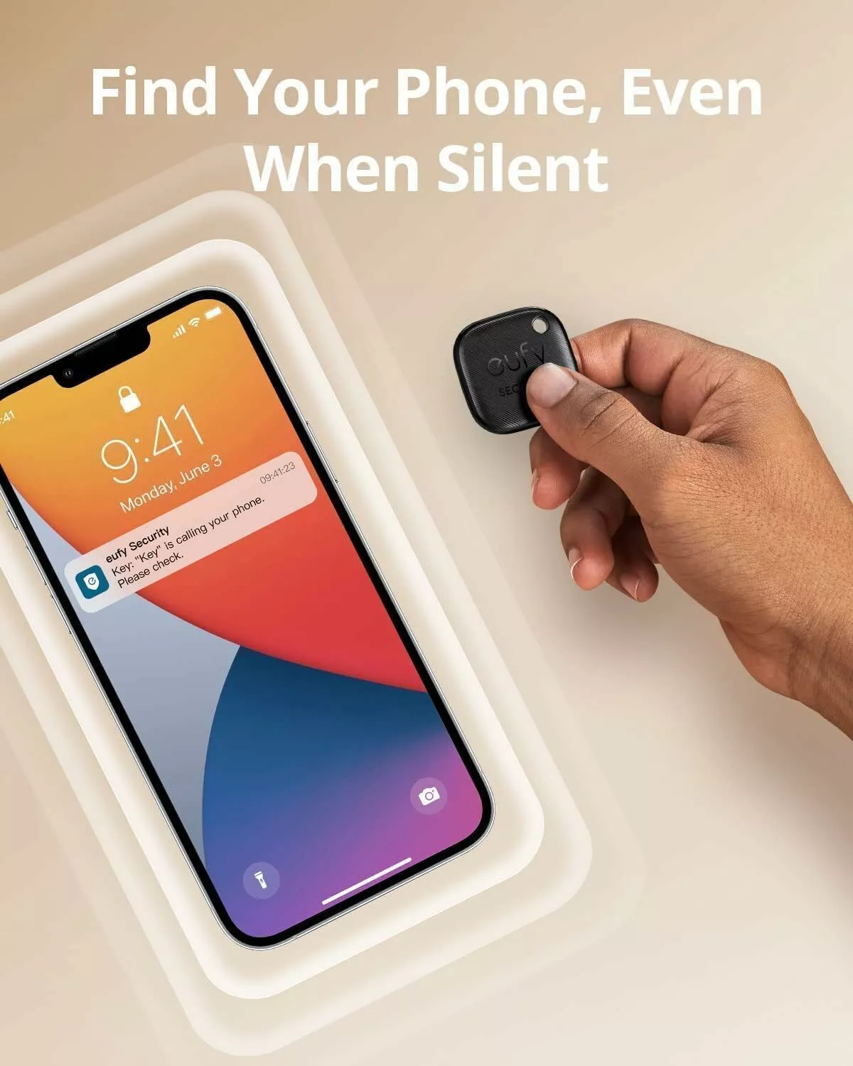 Eufy Security SmartTrack Link per iOS Series, Set da 4 pezzi, Nero E87B0012