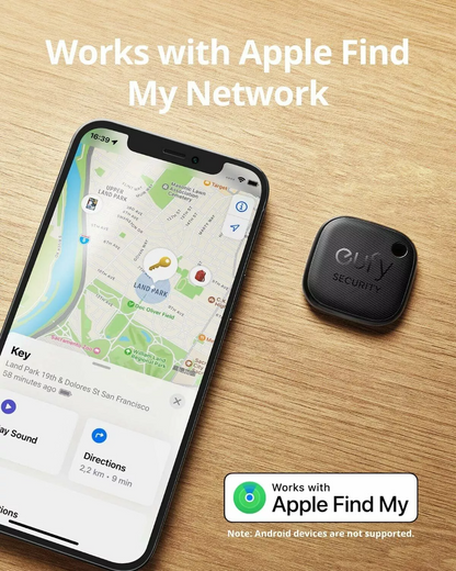 Eufy Security SmartTrack Link per iOS Series, Set 2 Pezzi, Nero E87B0011