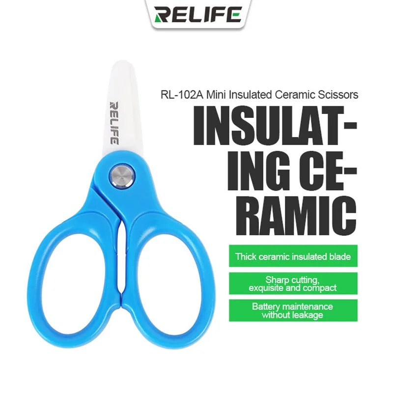 Forbici Relife RL-102A, lame in ceramica, blu