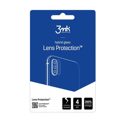 Pellicola protettiva per fotocamera posteriore 3MK Protection per Samsung Galaxy A57 5G / A37 5G, vetro temperato, set da 4 pezzi, trasparente