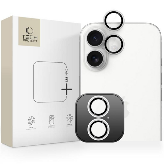 Tech-Protect CamRing Fit+ Rear Camera Protection Film for Apple iPhone 17, Tempered Glass, Transparent