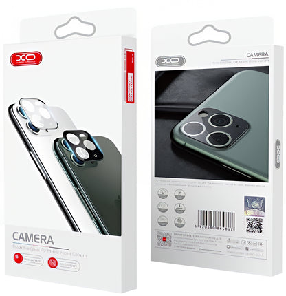 Pellicola protettiva per fotocamera posteriore XO Design 3D per Apple iPhone 12 Pro Max, Vetro temperato, Nero