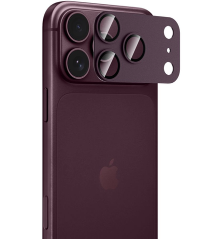 Pellicola protettiva per fotocamera posteriore Tech-Protect CamFull Fit+ per Apple iPhone 18 Pro Max, vetro temperato, vinaccia