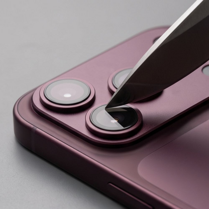 Pellicola protettiva per fotocamera posteriore Tech-Protect CamFull Fit+ per Apple iPhone 18 Pro Max, vetro temperato, vinaccia