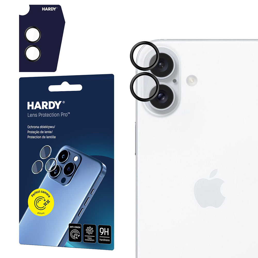 Pellicola protettiva Camera Posteriore 3MK Hardy Protection Pro per Apple iPhone 17, Vetro Temperato, Nero
