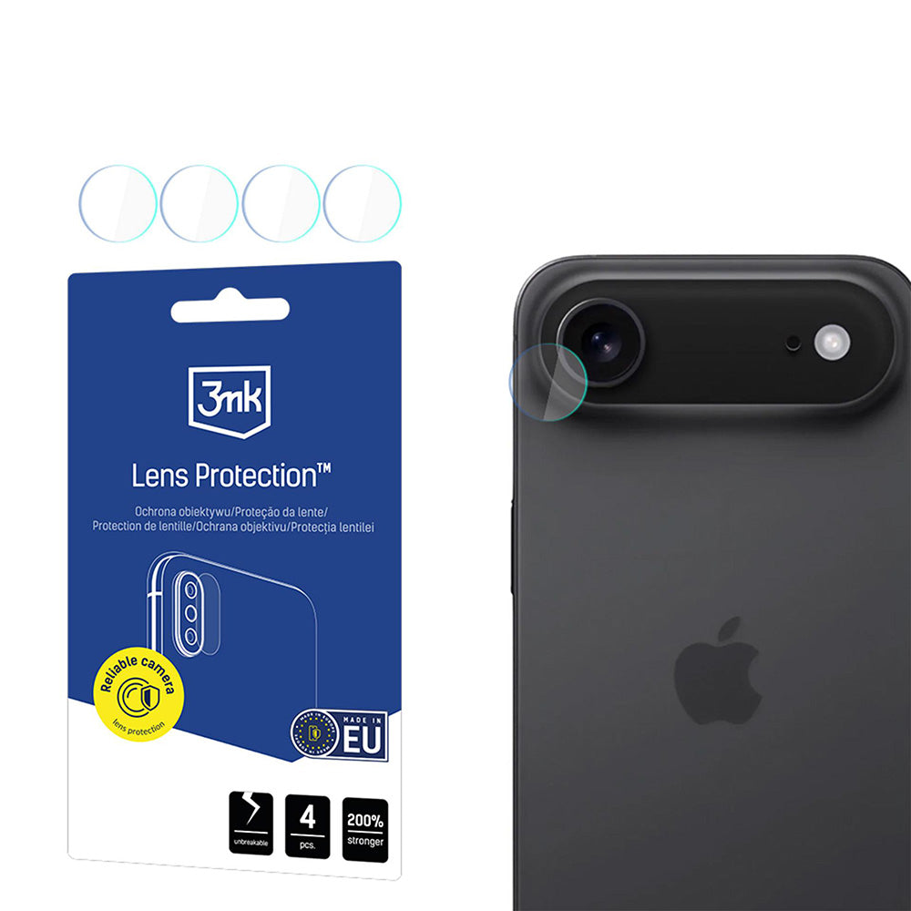 Pellicola Protettiva Posteriore 3MK Protection per Apple iPhone 17 Air, Vetro Temperato, Set 4 pezzi, Trasparente