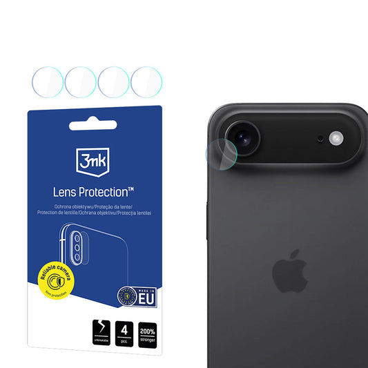 Pellicola Protettiva Posteriore 3MK Protection per Apple iPhone 17 Air, Vetro Temperato, Set 4 pezzi, Trasparente