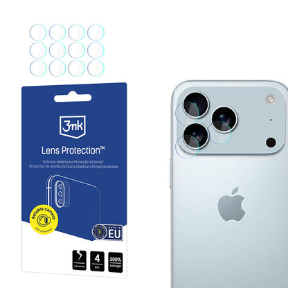 Pellicola protettiva per Fotocamera Posteriore 3MK Protection per Apple iPhone 17 Pro Max, Vetro Temperato, Set 4 pezzi, Trasparente