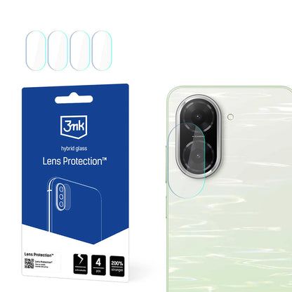Pellicola protettiva per fotocamera posteriore 3MK Protection per Xiaomi Redmi A5 4G, vetro flessibile, set da 4 pezzi, trasparente