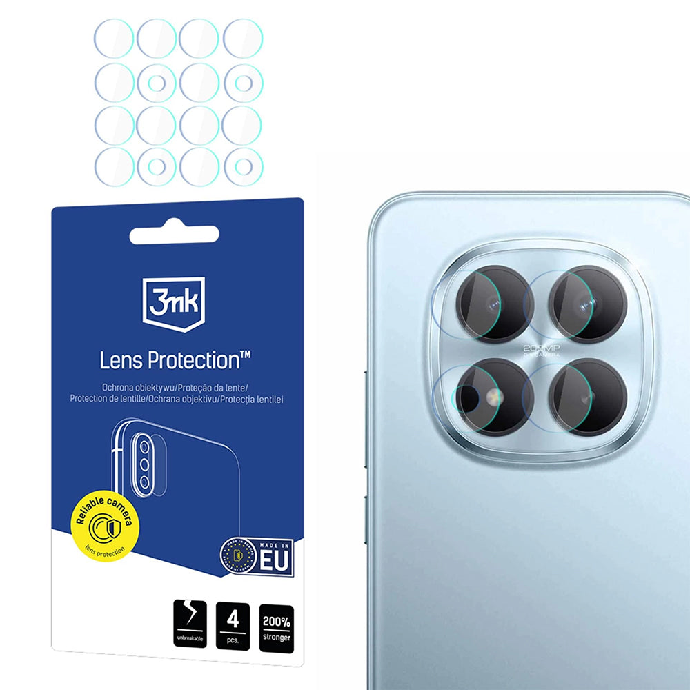 Pellicola protettiva Camera Posteriore 3MK Protection per Xiaomi Redmi Note 15 Pro+ 5G, Vetro Flessibile, Set 4 pezzi, Trasparente