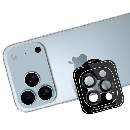Pellicola protettiva per Fotocamera Posteriore 3MK Protection Pro per Apple iPhone 17 Pro Max / 17 Pro, Vetro Temperato, Nero
