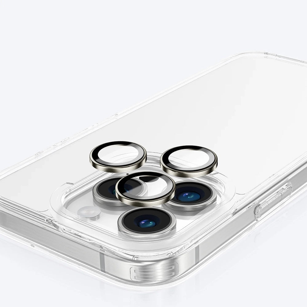 Pellicola protettiva per fotocamera posteriore Anank AR per Apple iPhone 16 Pro Max / 16 Pro, Vetro temperato, Argento