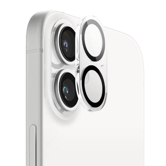 Pellicola protettiva per fotocamera posteriore Anank Guard per Apple iPhone 16 Plus / 16, vetro temperato, nero