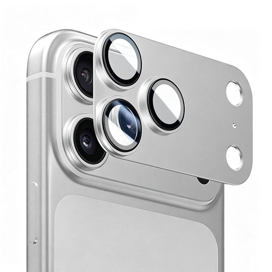 Pellicola protettiva per fotocamera posteriore Blueo Integrated Metal per Apple iPhone 18 Pro Max, vetro temperato, argento