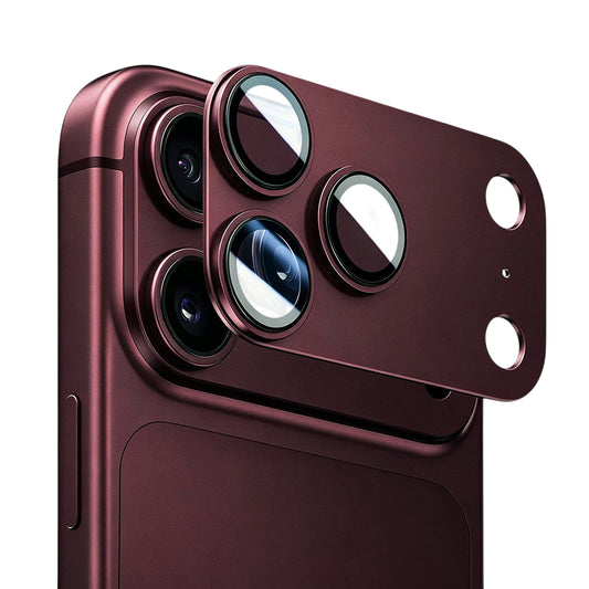 Pellicola protettiva per fotocamera posteriore Blueo Integrated Metal per Apple iPhone 18 Pro Max, vetro temperato, bordeaux
