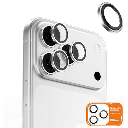 Pellicola Protettiva Posteriore Blueo Metal Frame per Apple iPhone 17 Pro Max / 17 Pro, Vetro Temperato, Argento