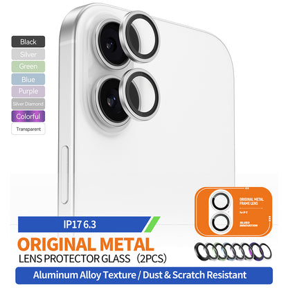 Pellicola Protettiva Posteriore Blueo Metal Frame per Apple iPhone 17, Vetro Temperato, Multicolore