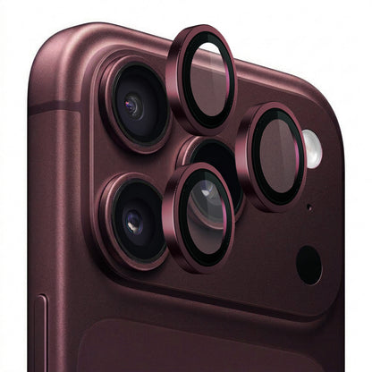 Pellicola protettiva per fotocamera posteriore Blueo Metal Frame per Apple iPhone 18 Pro / 18 Pro Max, vetro temperato, bordeaux