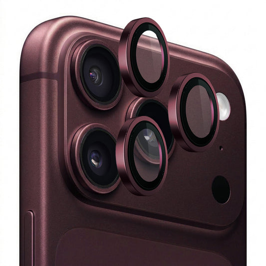 Pellicola protettiva per fotocamera posteriore Blueo Metal Frame per Apple iPhone 18 Pro / 18 Pro Max, vetro temperato, bordeaux