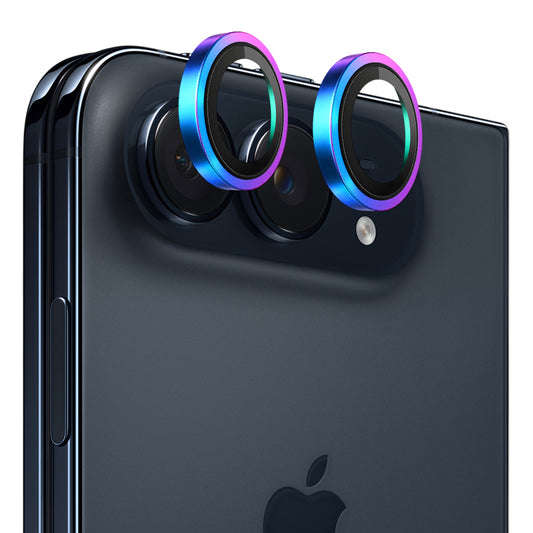 Pellicola protettiva per fotocamera posteriore Blueo Metal Frame per Apple iPhone Duo, vetro temperato, multicolore