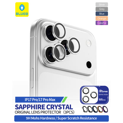 Pellicola Protettiva Posteriore Blueo Sapphire Crystal per Apple iPhone 17 Pro Max / 17 Pro, Vetro Temperato, Argento