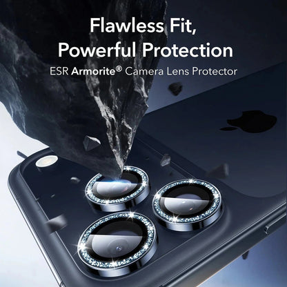Pellicola Protettiva Posteriore ESR Glitter Diamond Armorite per Apple iPhone 17 Pro Max / 17 Pro, Vetro Temperato, Full Glue, Blu