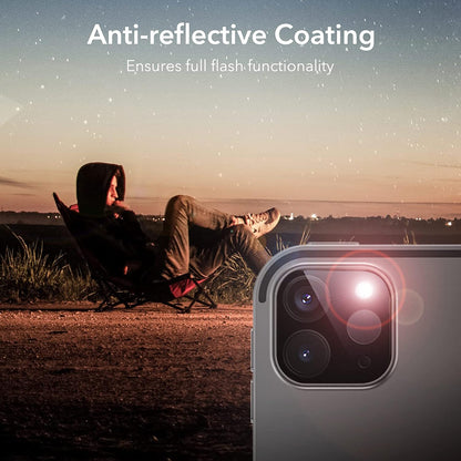 Pellicola Protettiva Posteriore ESR per Apple iPad Pro 13 (2024) / Pro 11 (2022) / Pro 12.9 (2022), Vetro Temperato, Set 2 pezzi, Nera