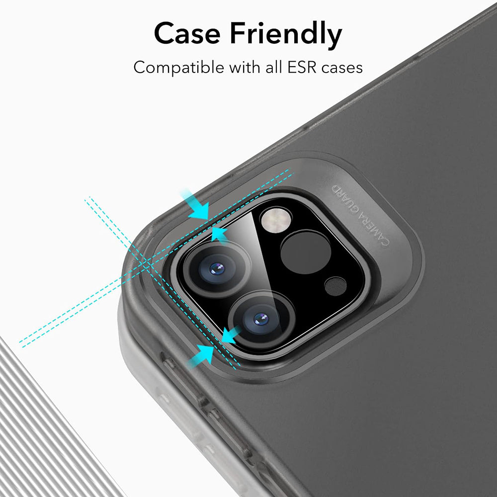 Pellicola Protettiva Posteriore ESR per Apple iPad Pro 13 (2024) / Pro 11 (2022) / Pro 12.9 (2022), Vetro Temperato, Set 2 pezzi, Nera