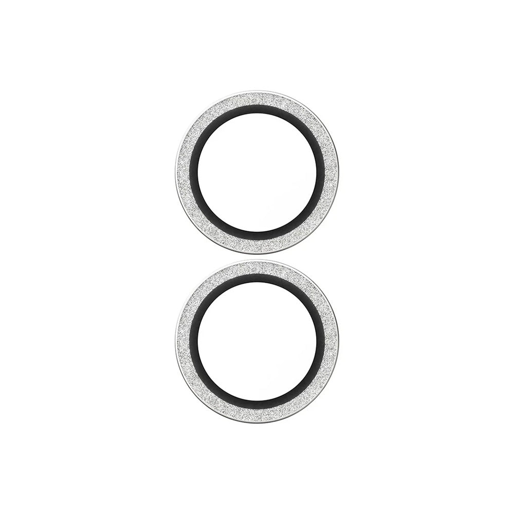Pellicola protettiva per Fotocamera Posteriore PanzerGlass Hoops Glitter per Apple iPhone 17 / 16 Plus / 16, Vetro Temperato, Argento