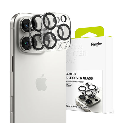 Pellicola Protettiva Posteriore Ringke per Apple iPhone 16 Pro Max / 16 Pro, Vetro Temperato, Set 2 pezzi, Trasparente