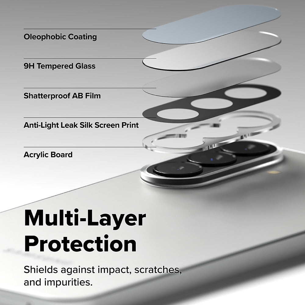 Pellicola Protettiva Posteriore Ringke per Samsung Galaxy A57 5G / A37 5G, Vetro Temperato, Set 2 pezzi, Trasparente