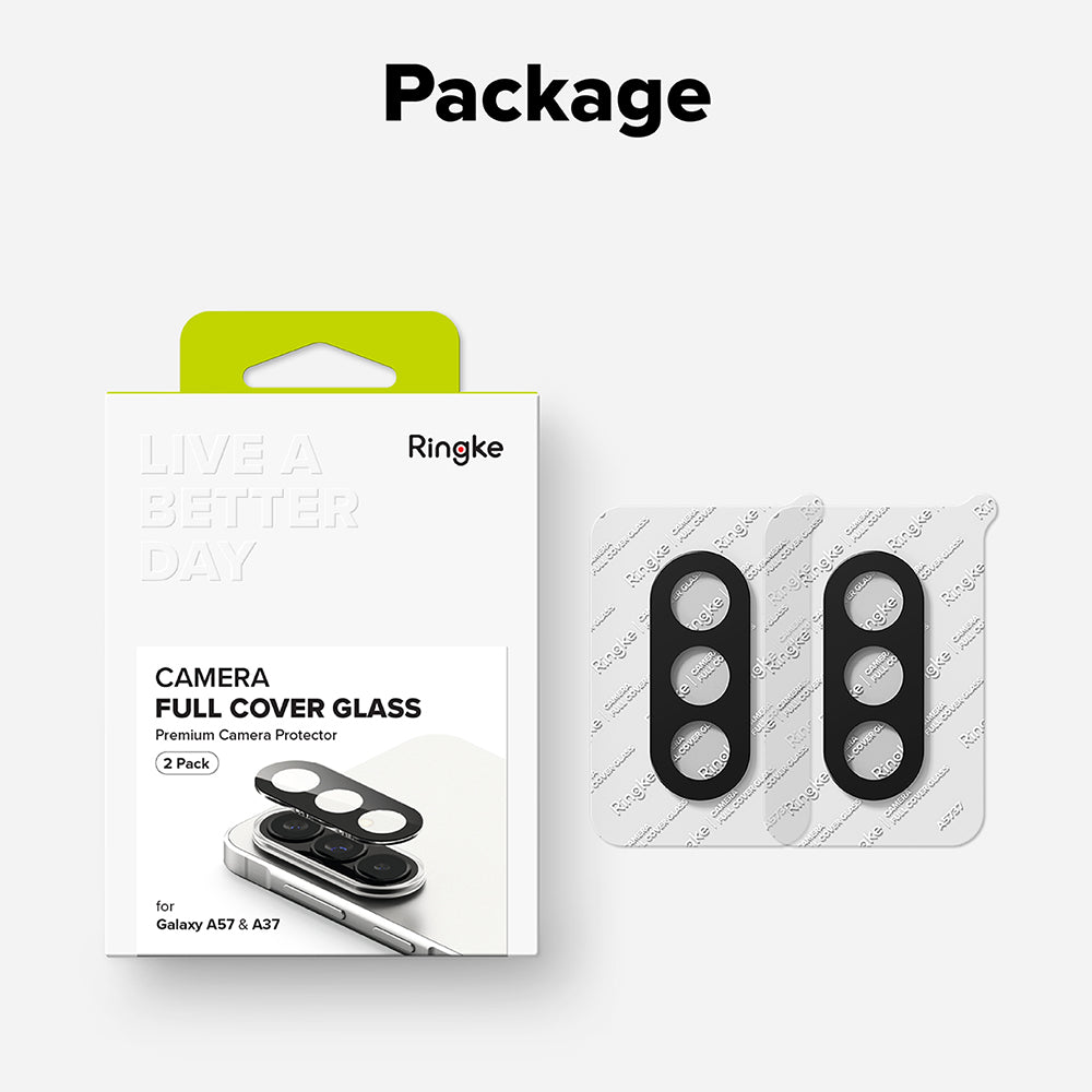 Pellicola Protettiva Posteriore Ringke per Samsung Galaxy A57 5G / A37 5G, Vetro Temperato, Set 2 pezzi, Trasparente