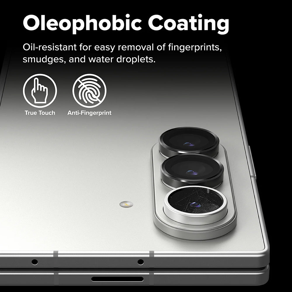Pellicola Protettiva Posteriore Ringke per Samsung Galaxy Z Fold7 F966, Vetro Temperato, Set 2 pezzi, Nera